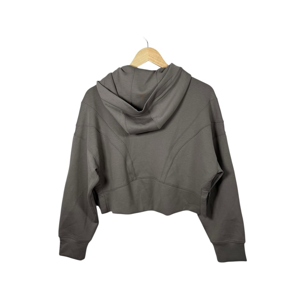 Abercrombie YPB Women’s NeoKnit Wedge Popover Hoodie in Taupe Size S - Picture 11 of 13